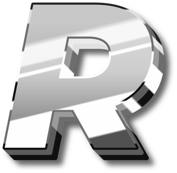Silver Glossy Alphabet Letter and Number png