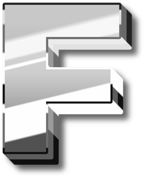 Silver Glossy Alphabet Letter and Number png