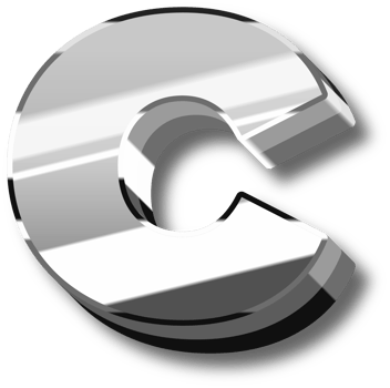 Silver Glossy Alphabet Letter and Number png