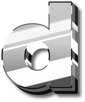 Silver Glossy Alphabet Letter and Number png