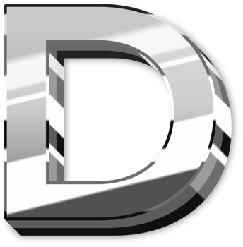 Elegant Silver Alphabet Letters and Numbers png