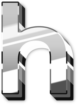 Elegant Silver Alphabet Letters and Numbers png