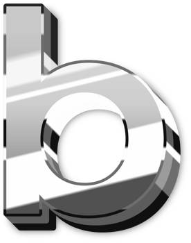 Elegant Silver Alphabet Letters and Numbers png