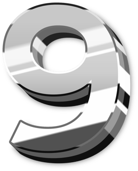 Glowing Silver Alphabet Letters and Numbers png