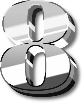 Shine Silver Alphabet Letters and Numbers png