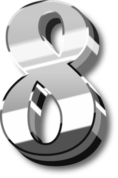 Silver Alphabet Letter and Number png
