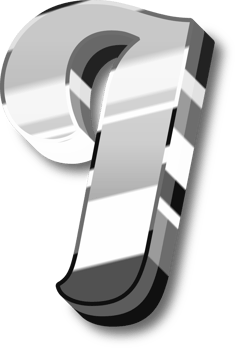 Silver Alphabet Letter and Number png