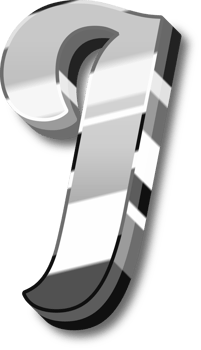 Silver Alphabet Letter and Number png