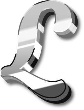 Silver Alphabet Letter and Number png