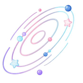 illustration of galaxy, A cute cartoon drawing of galaxy png