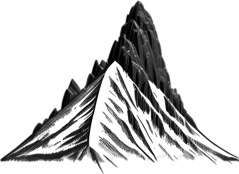 Mountain Silhouette Clipart. Ai-generated. png