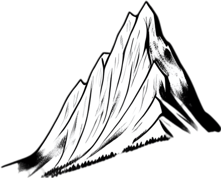 Mountain Silhouette Clipart. Ai-generated. png
