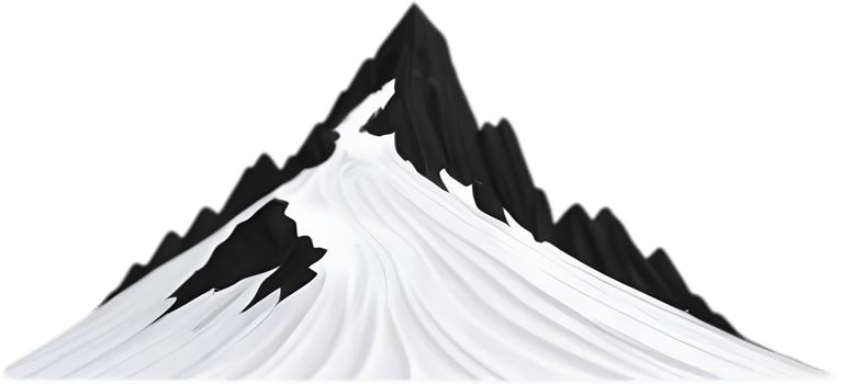 Mountain Silhouette Clipart. Ai-generated. png