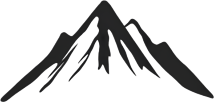 Mountain Silhouette Clipart. Ai-generated. png