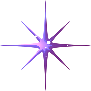 Violet star in open space png