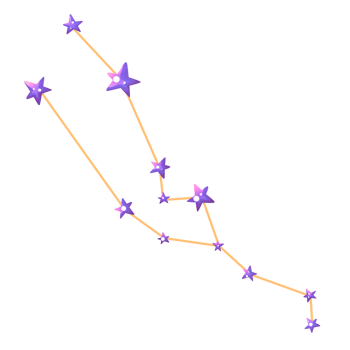 Stars constellation in sky png