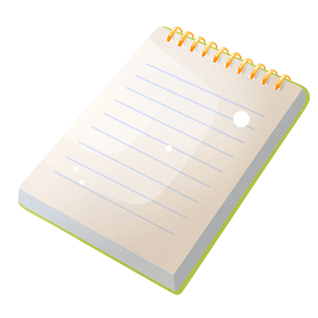 Empty notepad for writing png