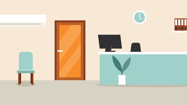 Office reception background illustration vector
