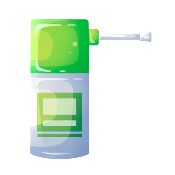 Bottle of throat spray png