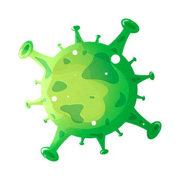 Green virus symbol png