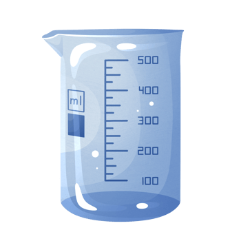 Empty beaker for measuring liquids png