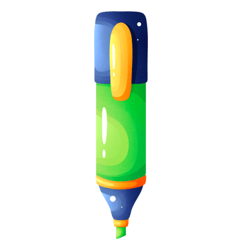 Bright marker for underlying and labeling png