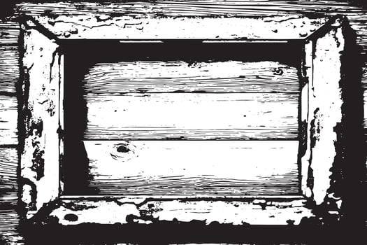 black and white grunge destressed overlay image of photo frame or simple frame for background or texture. vector