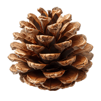 Pine cone isolated. Pine cone from pine tree isolated. Pine cone flat lay isolated png