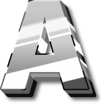 Silver Alphabet Letter and Number png
