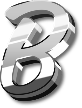 Silver Alphabet Letter and Number png