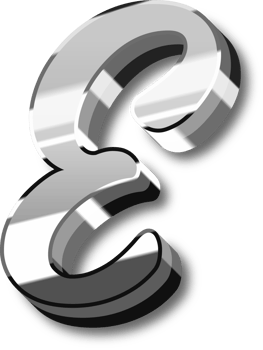 Silver Alphabet Letter and Number png
