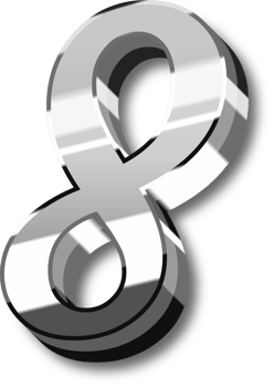 Silver Alphabet Letter and Number png