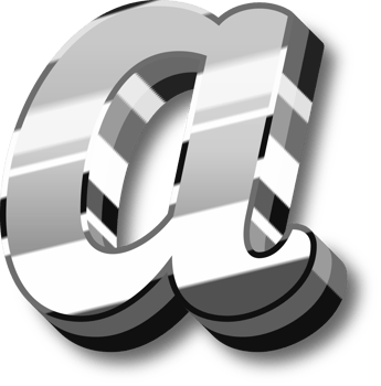 Silver Alphabet Letter and Number png