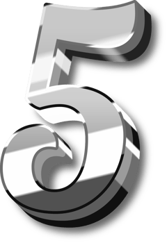 Silver Alphabet Letter and Number png