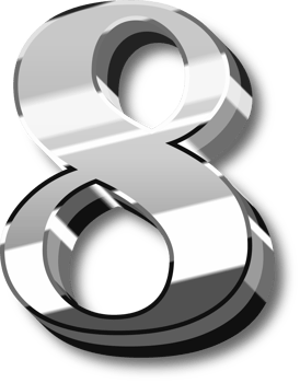 Silver Alphabet Letter and Number png