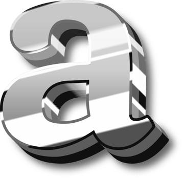 Silver Alphabet Letter and Number png