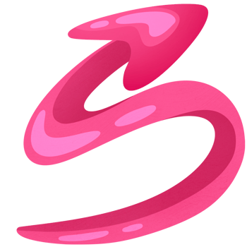 Arrow right and up. Swirling direction icon. Pointer for website. Interface element pink colors. png