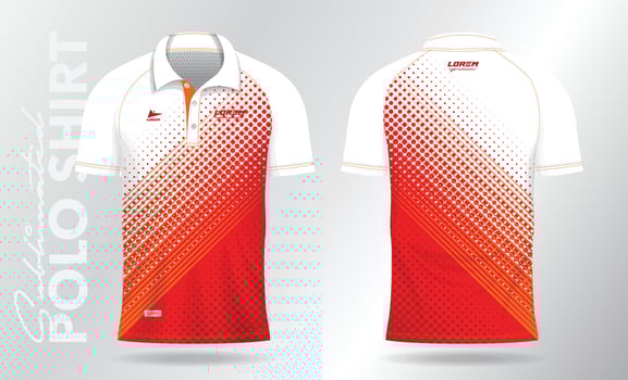 red white sports jersey template for team uniforms and Soccer t shirt design vector