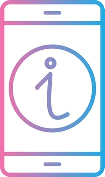 Information Line Gradient Icon Design vector