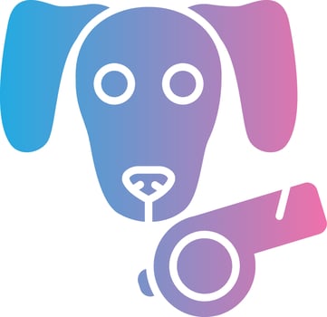Dog Glyph Gradient Icon Design vector
