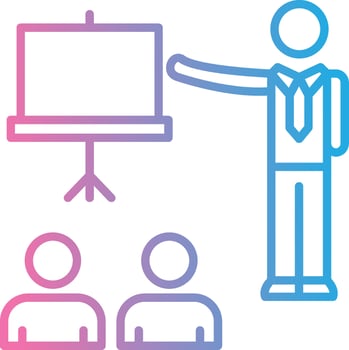 Seminar Line Gradient Icon Design vector