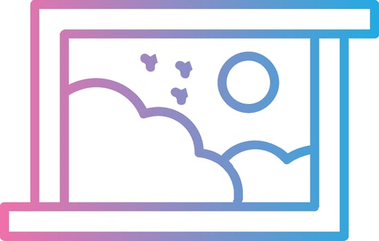 Image Line Gradient Icon Design vector