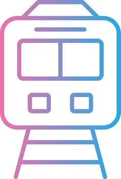 Train Line Gradient Icon Design vector