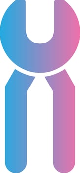 Pincers Glyph Gradient Icon Design vector