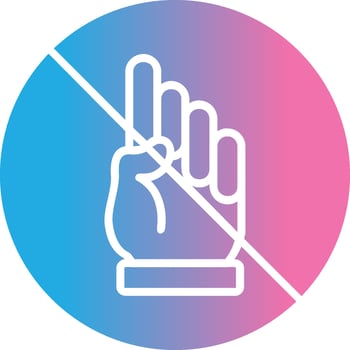 Prohibition Glyph Gradient Icon Design vector