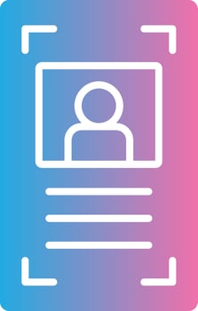 Baseball Card Glyph Gradient Icon Design vector