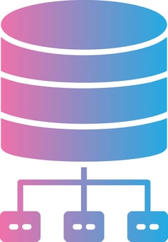 Database Architecture Glyph Gradient Icon Design vector