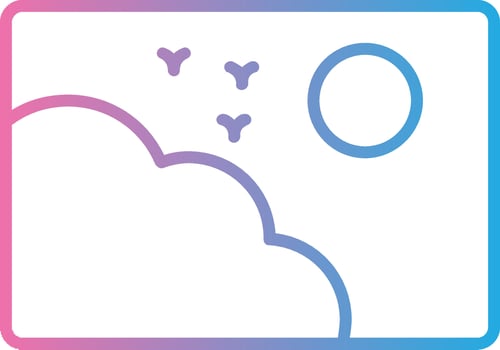Picture Line Gradient Icon Design vector