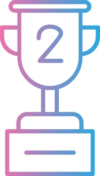 Cup Line Gradient Icon Design vector