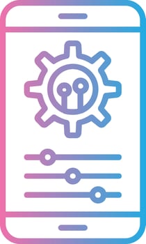 Settings Line Gradient Icon Design vector